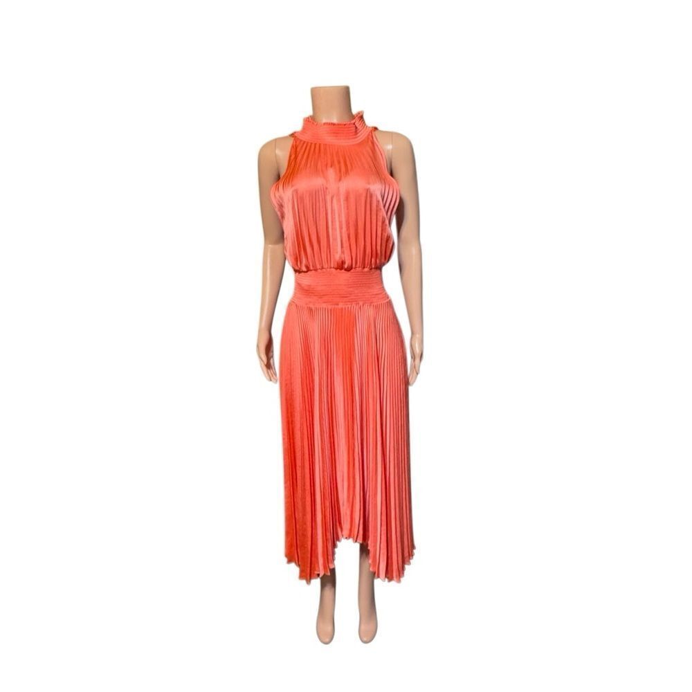 A.L.C. Vibrant Coral Midi Dress